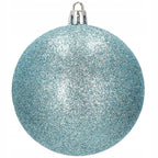 Set globuri de Craciun, 30 bucati, 6 modele, 8cm, albastru