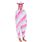 Pijama tip salopeta pentru copii, model unicorn, marime 130-140cm