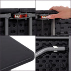 Masa dreptunghiulara pliabila multifunctionala, 180x75x75cm, neagra