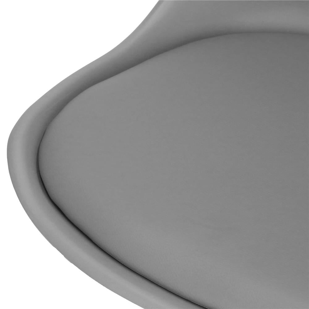 Scaun de birou ergonomic, piele ecologica, 150kg, baza otel, gri