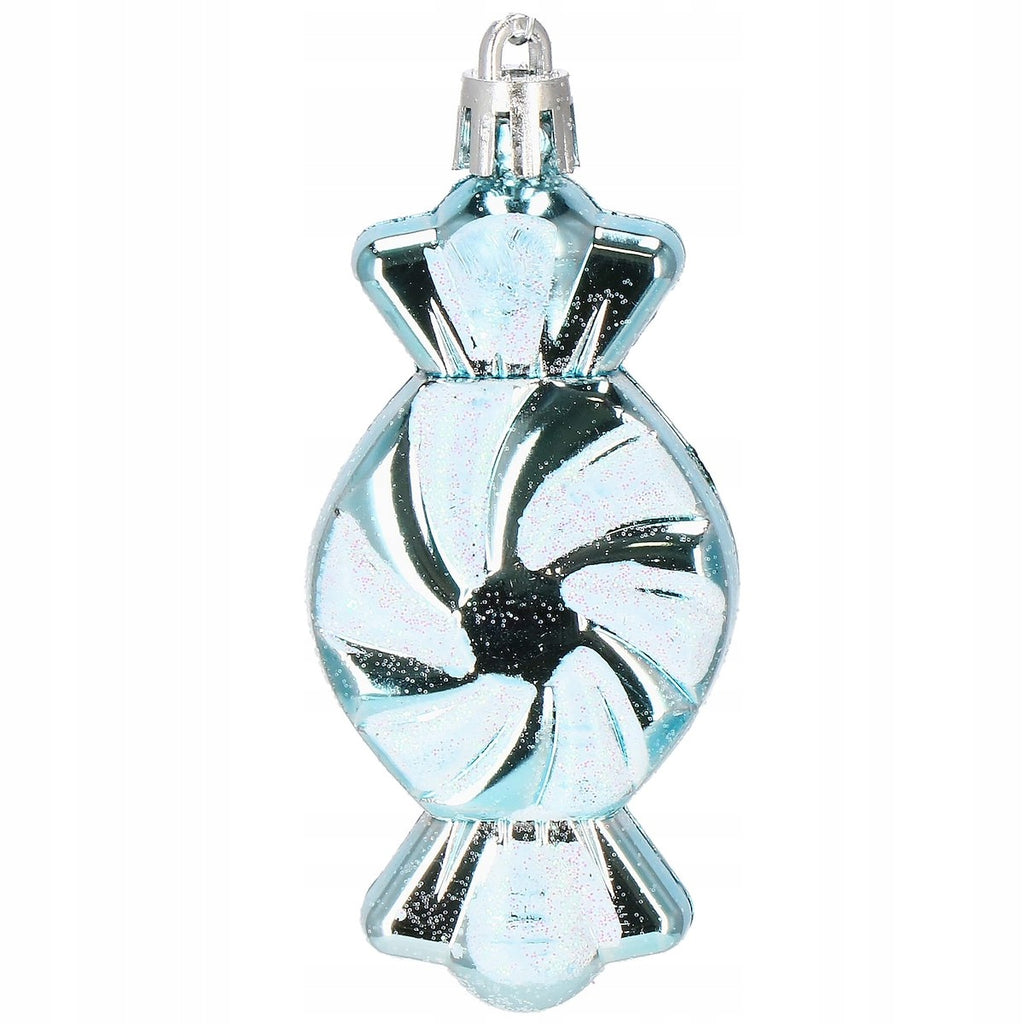 Set globuri si decoratiuni de Craciun, 77 piese, diverse dimensiuni, albastru