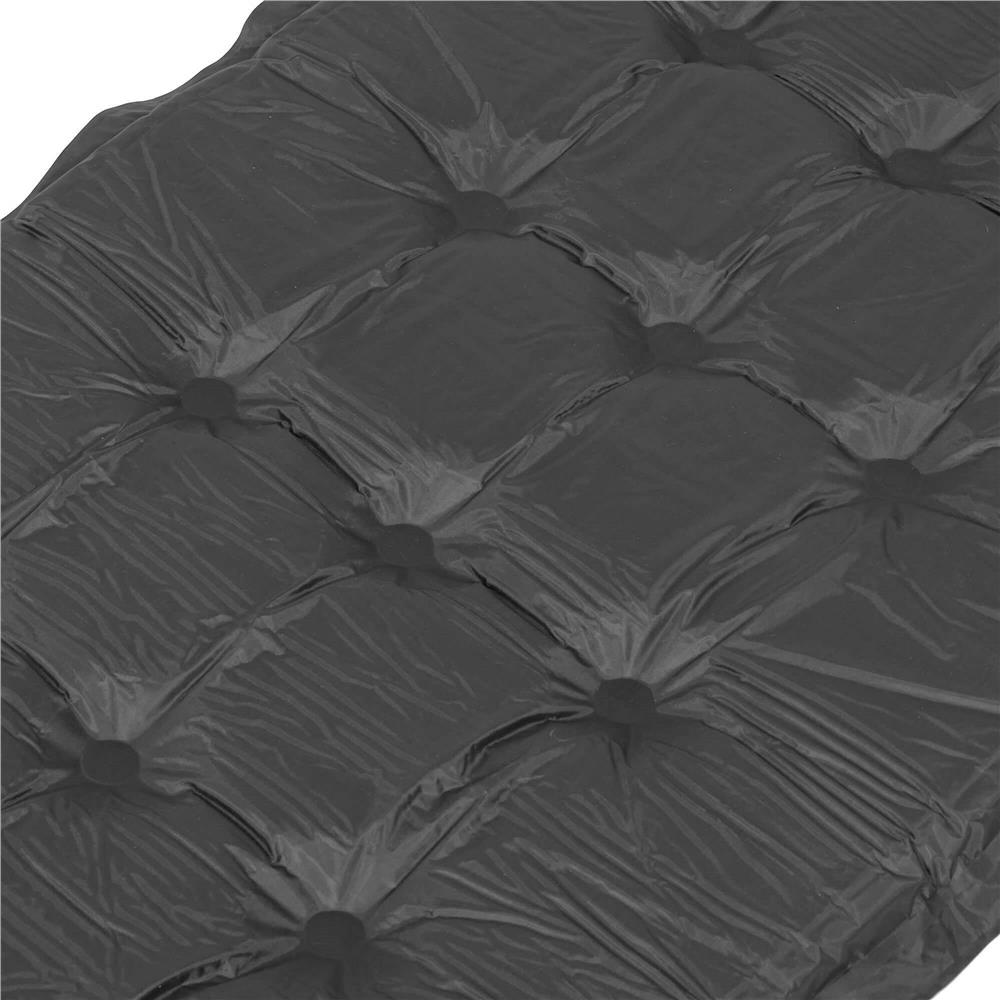 Saltea plabila cu perna din spuma poliuretanica, cu autoumflare, 193x68x3.5cm, gri