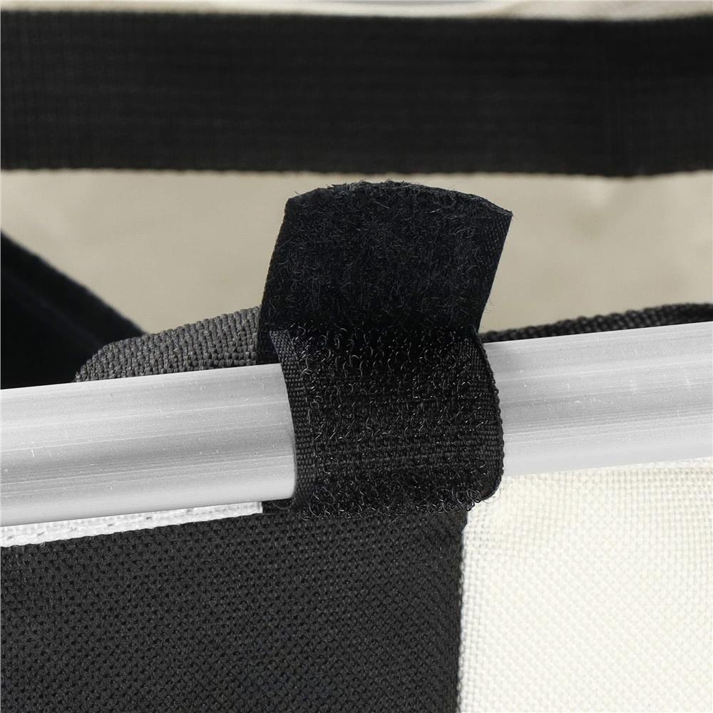 Cos de rufe cu 3 compartimente, cadru aluminiu, 68x40x60cm, 146 litri