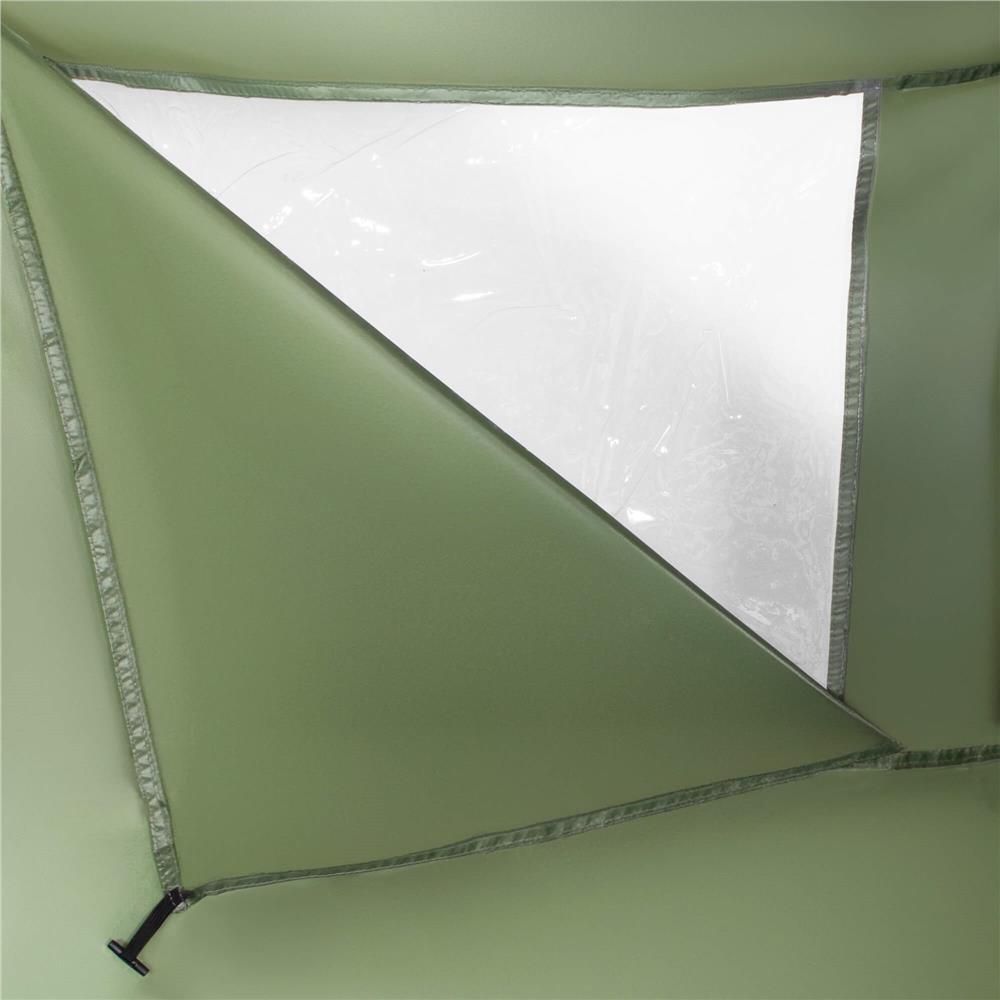 Cort camping, impemeabil, 2 camere + hol, 4 locuri, 460x200x245cm, verde