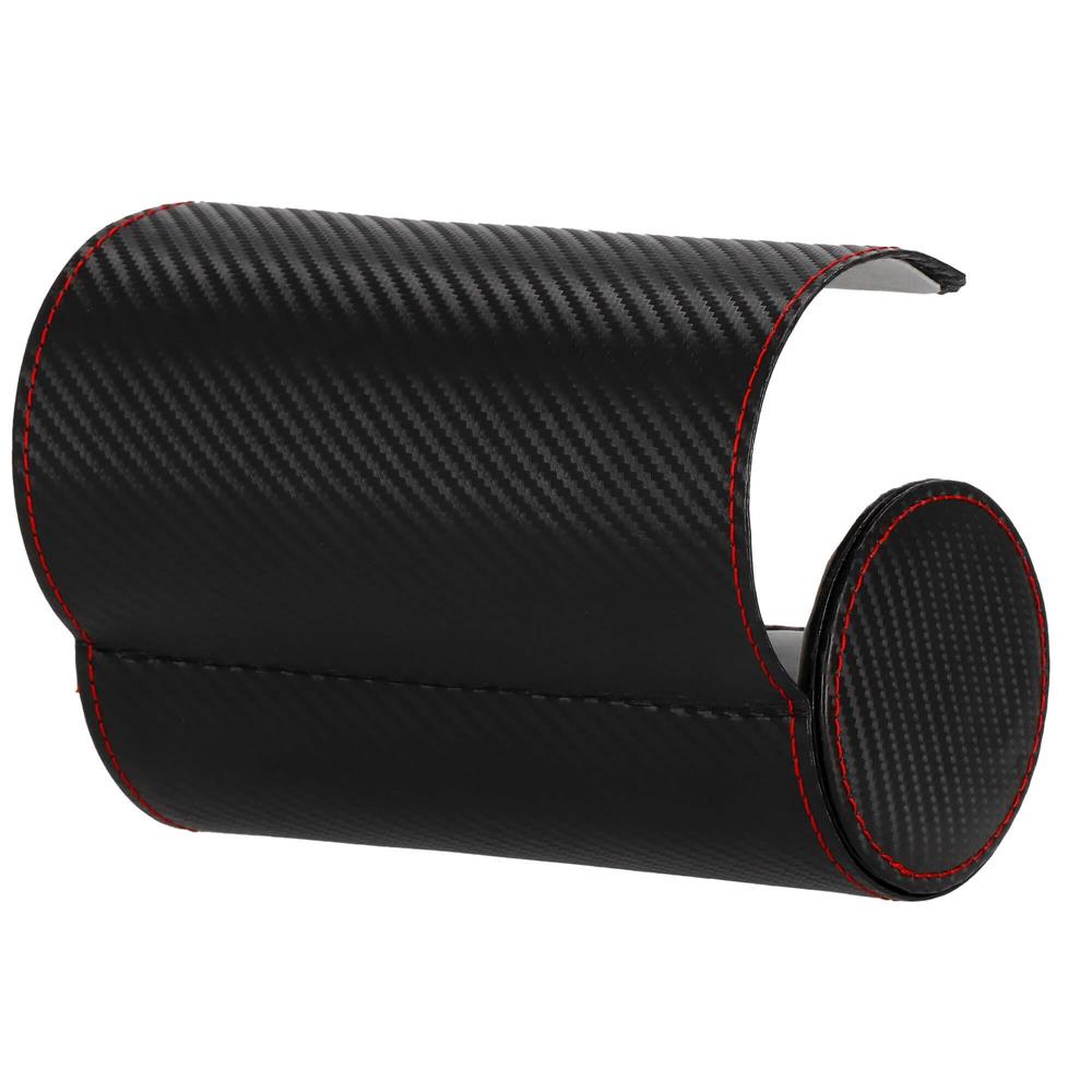 (DL) Cutie depozitare si organizare ceasuri si alte accesorii, MDF, piele ecologica, 20x9cm, negru