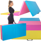 Saltea fitness groasa, dimensiune XXL, pentru antrenamente gimnastica, 240x120x5 cm, multicolor