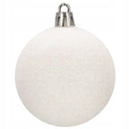 Set globuri si decoratiuni de Craciun, 100 piese, diverse dimensiuni cu stea, alb