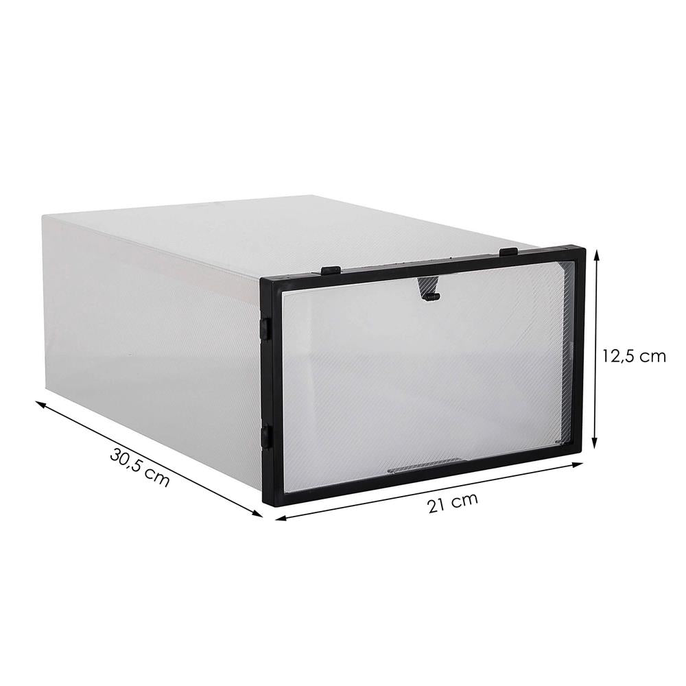 Set 10 cutii organizare pentru pantofi, 34x23x13, transparent