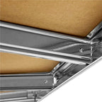 Raft de colt cu cadru metalic modular pentru depozitare, 5 polite, 180x90x40cm, sarcina 875kg