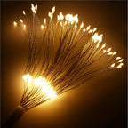 (DL) Instalatie lumina decorativa STAR cu 100 LED-uri, diametru 30cm, alimentare baterii, iluminare galbena