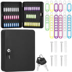 Cutie metalica din otel pentru 48 chei, echipata, 30x24x7.5cm, neagra