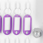 Cutie metalica din otel pentru 20 chei, echipata, 20x16x7.5cm, alba