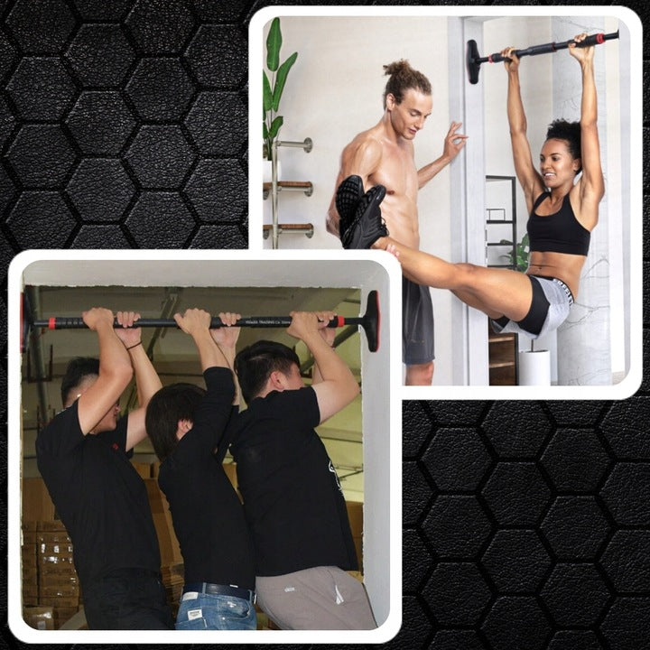 Bara tractiuni telescopica pentru usa, din otel cu capete cauciuc, lungime 71-105 cm