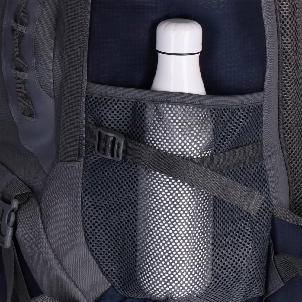 Rucsac tactic militar pentru drumetie, cu husa de ploaie, 60 litri, 25 kg, 70x40x24 cm, gri albastru