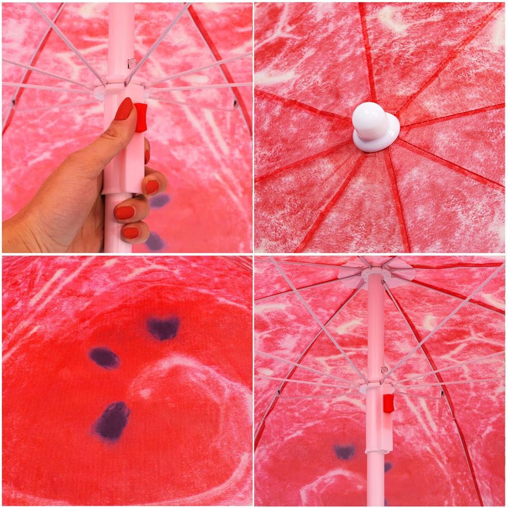 Umbrela de plaja pliabila,  BU020, 180cm, pepene verde