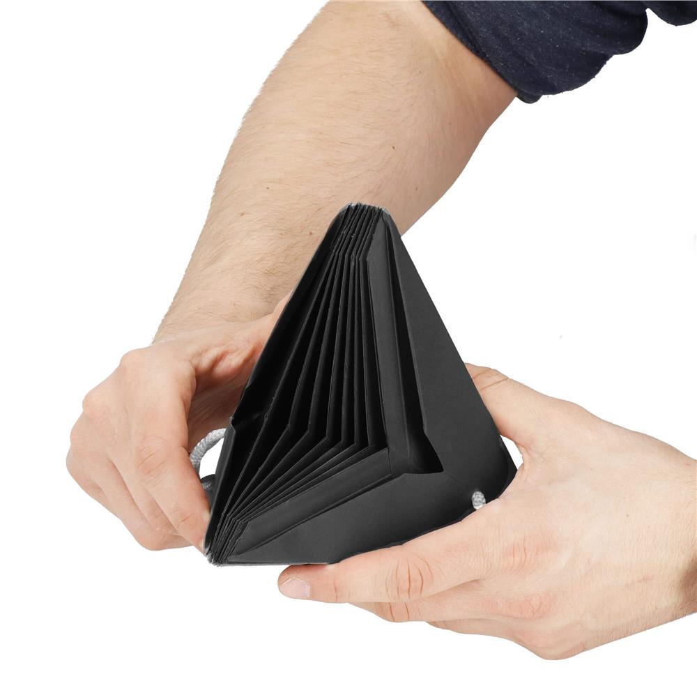 Stea decorativa 3D din hartie, cu 9 colturi, 60cm, neagra