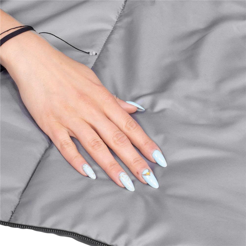 Sac de dormit tip mumie, cu geanta de transport, 210x80cm, 0-10grade, culoare negru gri