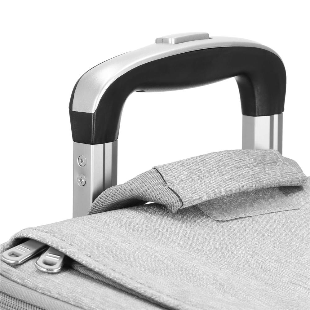 Carucior tip troller pentru transport animale, dublu cu 2 compartimente separate, maxim 22 kg, 55x34x26 cm, gri