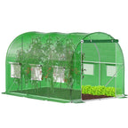 Folie inlocuire pentru sera 300x200x200 cm, PE 140g/mp cu plasa PP, UV4, 6 ferestre si usa cu fermoar, verde