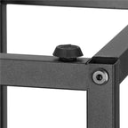 Stand pentru flori, cadru metalic, 4 etajere, 34x34x68 cm, maro inchis