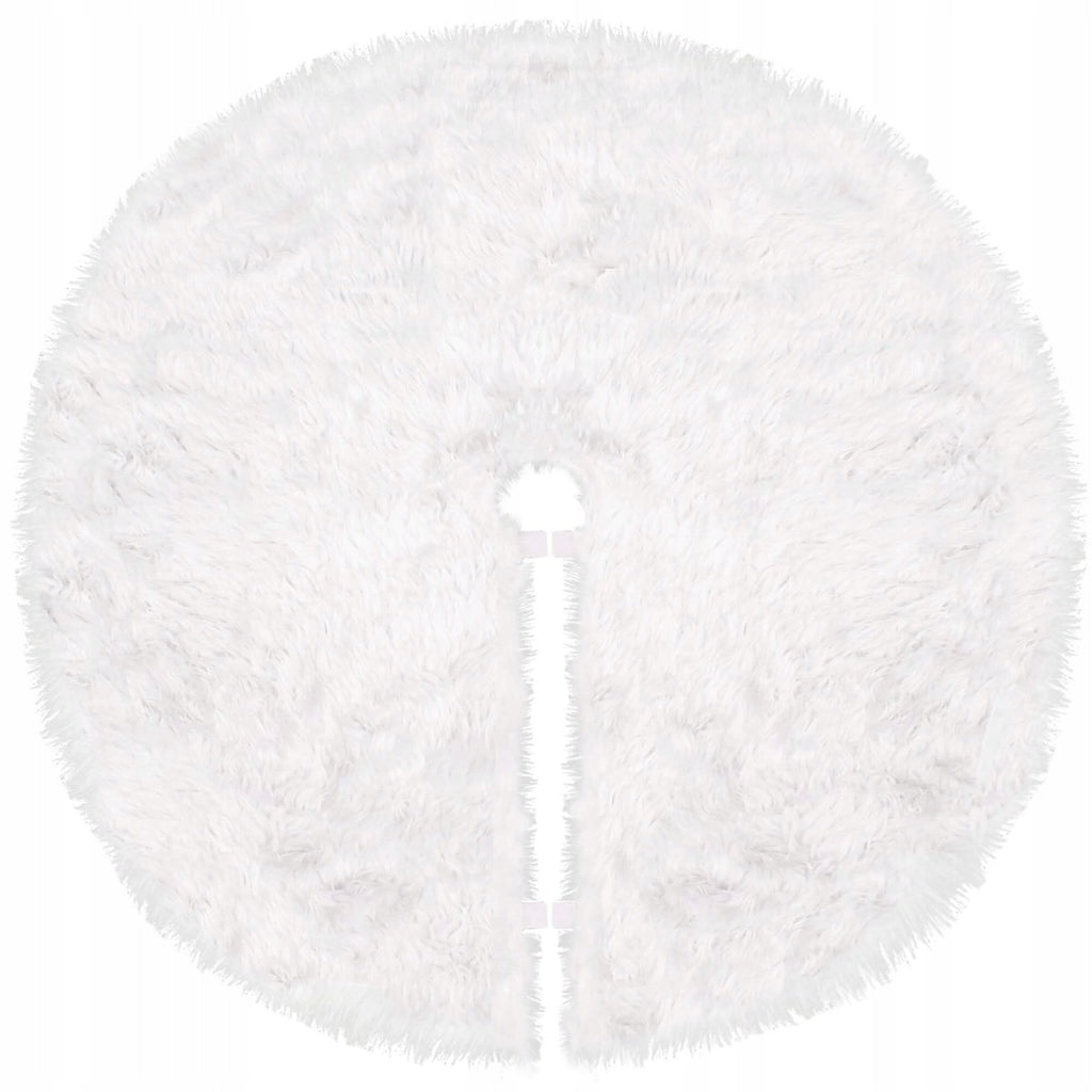 Covoras de pus sub bradul de Craciun, diametru 72 cm, imitatie blana alba