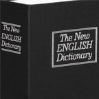 Caseta de valori, cutie metalica cu cheie, portabila, tip carte, Dictionar, negru, 24x15.5x5.5 cm