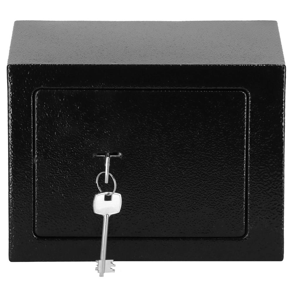 Seif standard cu cheie, 170x230x170 mm, Otel, Negru