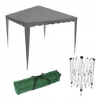 Cort pavilion de gradina pliabil automat pop-up, impermeabil, cu protectie UV, 300x300cm, gri