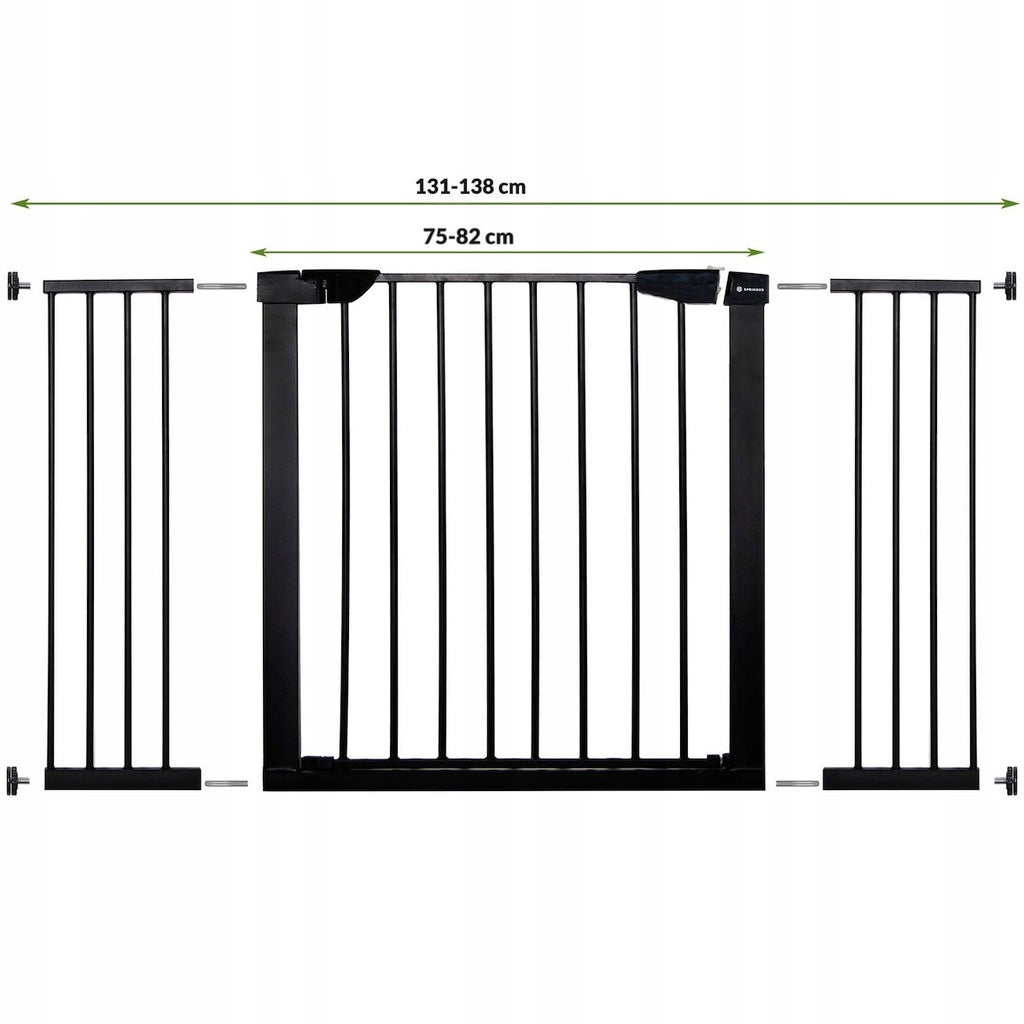 Poarta de siguranta Safety Gate pentru scari, ajustabila 131-138 cm, din otel, neagra