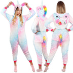 Pijama tip salopeta pentru dama, model unicorn, marime S