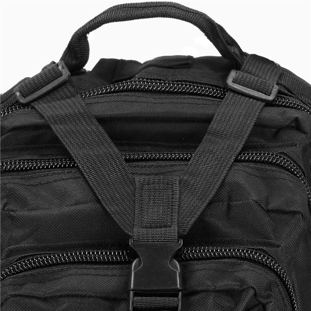 Rucsac militar pentru drumetie, impermeabil, ultra usor, 4 compartimente, culoare negru