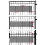 Panou de gard pentru intimitate in gradina, PVC Premium, 26 x 0.19 m, gri antracit