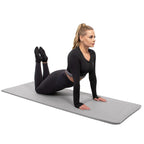Saltea fitness/yoga/pilates, spuma NBR, 183x61x1.5 cm, gri