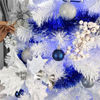 Set globuri de Craciun, 20 bucati, 5 modele, 6cm, argintiu