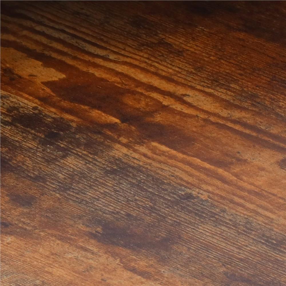 Set 2 mese pentru cafea suprapozabile, cadru otel, 70x70x47 cm si 50x50x40 cm, maro