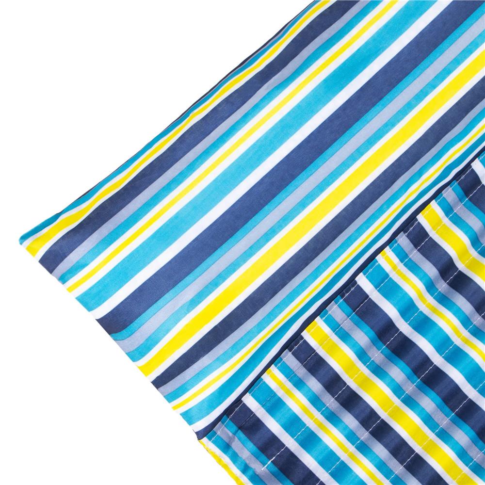 Saltea pentru plaja pliabila, din spuma, ultra-usoara, cu perna si maner de transport, 60x180cm, albastru galben