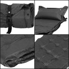 Saltea plabila cu perna din spuma poliuretanica, cu autoumflare, 193x68x3.5cm, gri