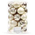Set globuri de Craciun, 20 bucati, 5 modele, 6cm, auriu