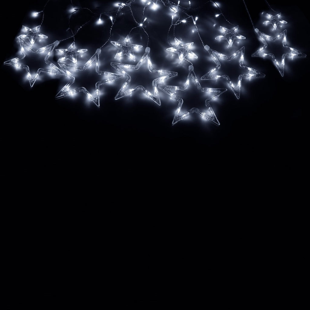 (DL) Instalatie lumina tip perdea cu 138 LED-uri, 2m, pentru interior/exterior, iluminare alb rece