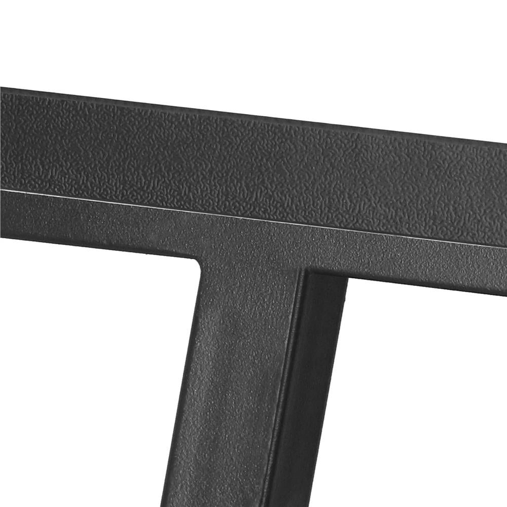 Birou tip masa laterala, cu cadru din otel, 50x100x76 cm, industrial, maro