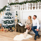 Set globuri de Craciun, 20 bucati, 5 modele, 6cm, alb