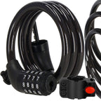 Lant antifurt bicicleta si trotineta, inchidere cifru, lungime 95 cm, Otel, Negru