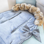 Sac iarna de bebelusi pentru carucior, marime universala, 90x45cm, albastru