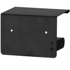 Suport hartie igienica din otel cu raft depozitare, prindere fara gaurire, 14cm, negru