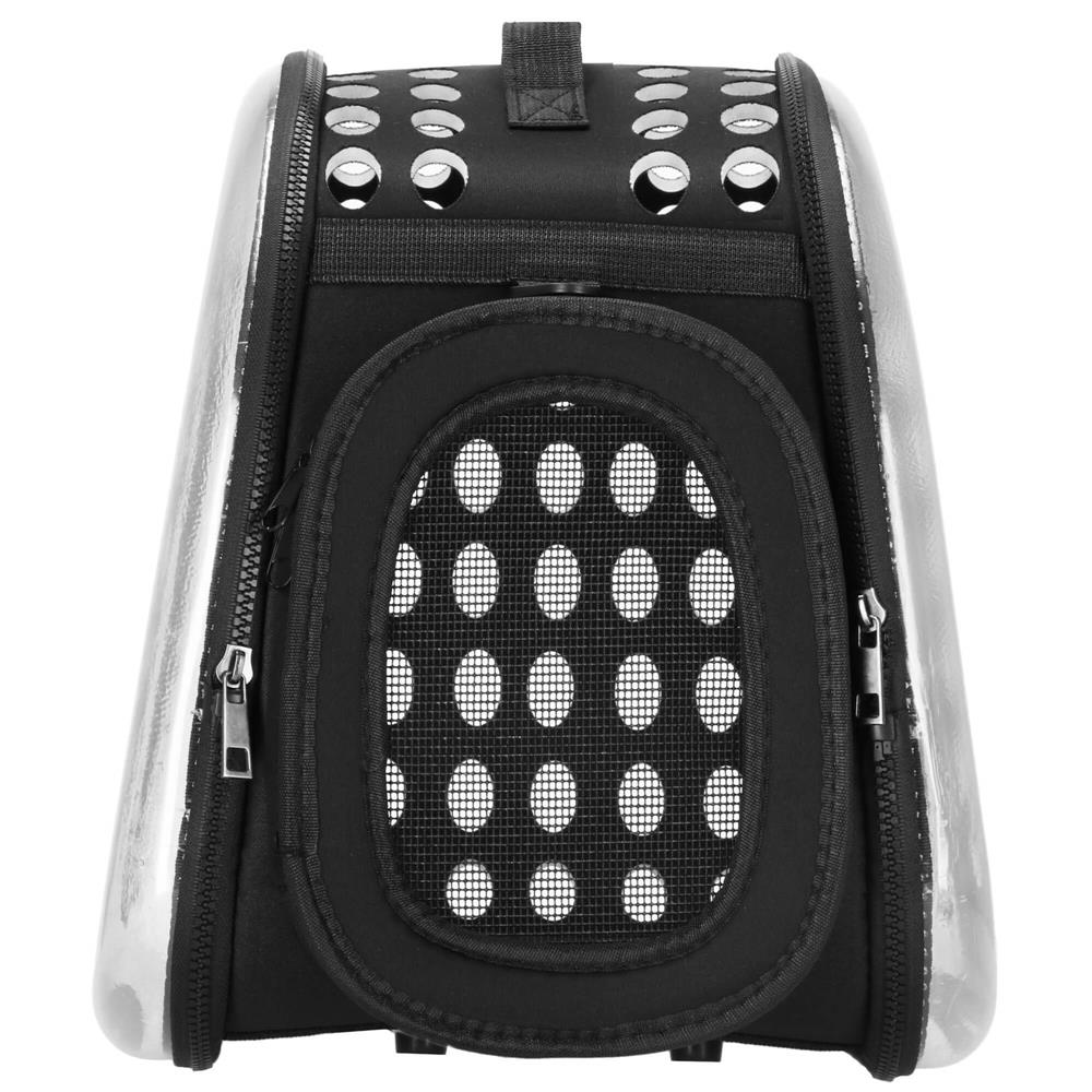 Geanta pentru transport animale de companie pisica sau catel, M, 42x26x32 cm, transparent