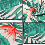 Prosop de plaja cu uscare de rapida, husa de transport, 90x180cm, model floral