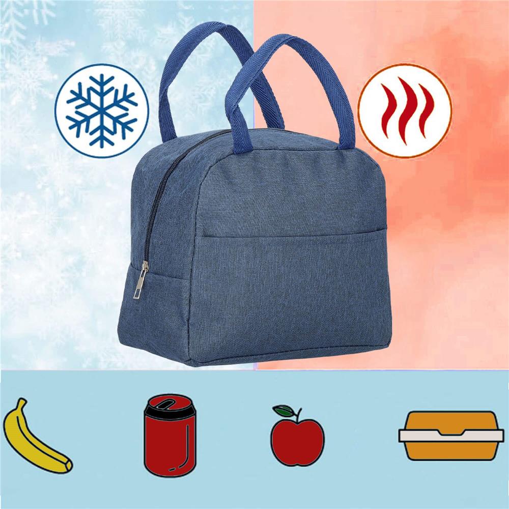 Geanta frigorifica cu izolatie termica pentru mancare, 21x10x23cm, albastru