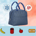 Geanta frigorifica cu izolatie termica pentru mancare, 21x10x23cm, albastru