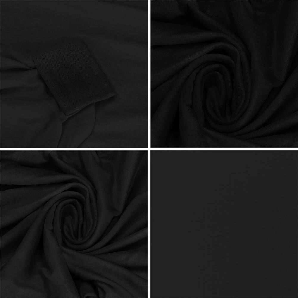 Set 4 huse pentru scaune de evenimente, marime universala, poliester si spandex, negru