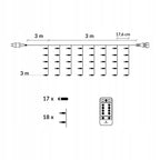 Ghirlanda luminoasa 300 LED-uri, 3m, pentru interior/exterior, telecomanda, iluminare alba
